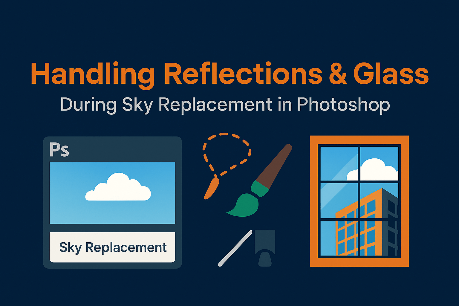 Handling Reflections & Glass During Sky Replacement in Photoshop