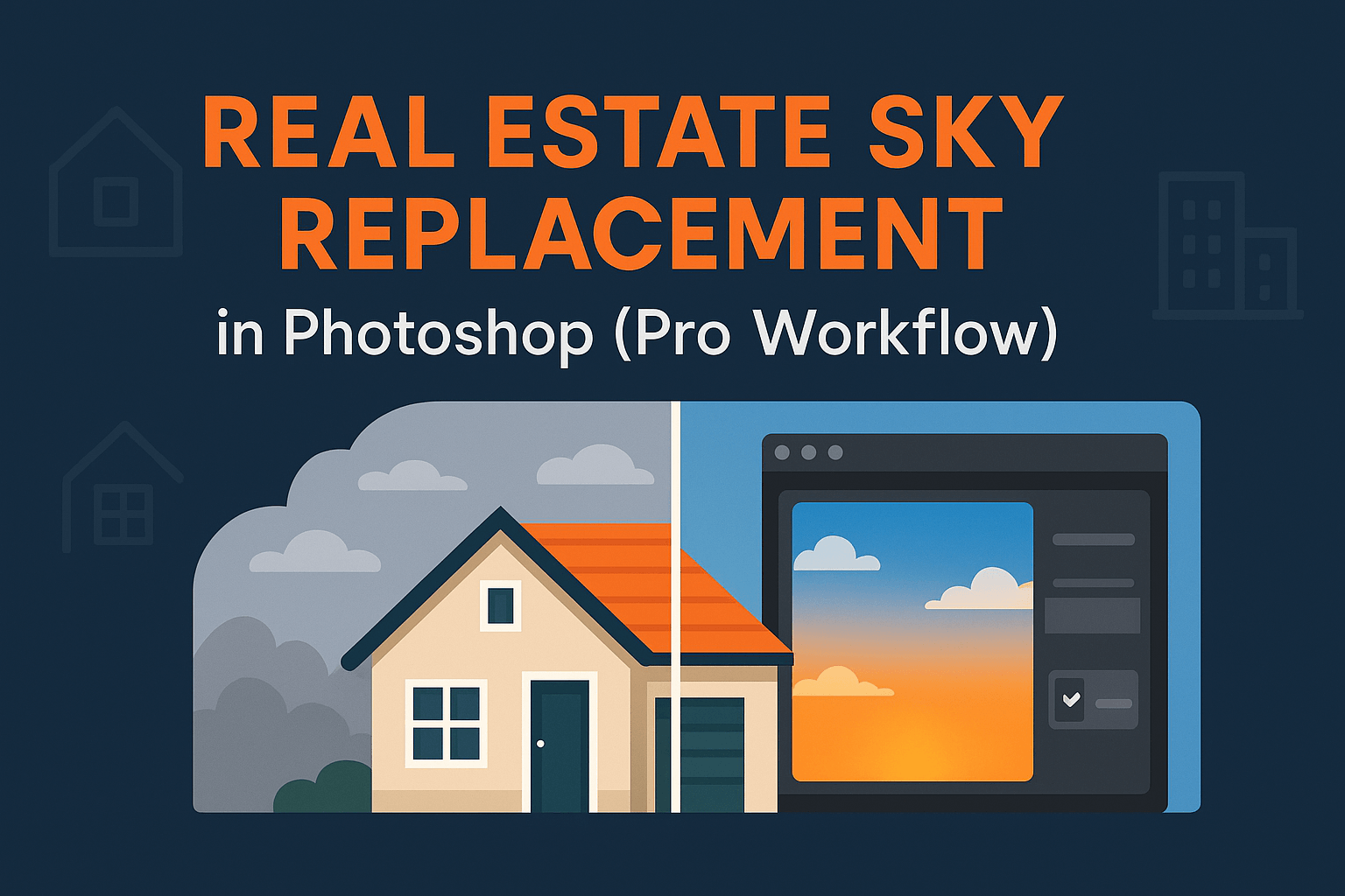 Real Estate Sky Replacement in Photoshop (Pro Workflow)